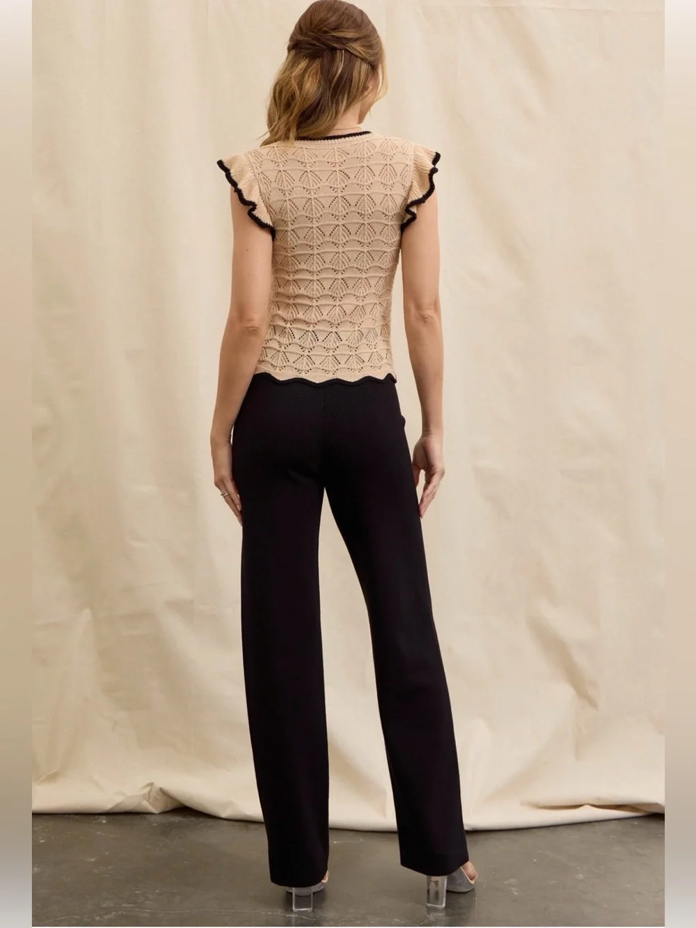 Premium Boutique Knit Pointelle Top and Pants Set